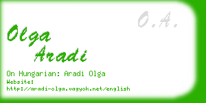 olga aradi business card